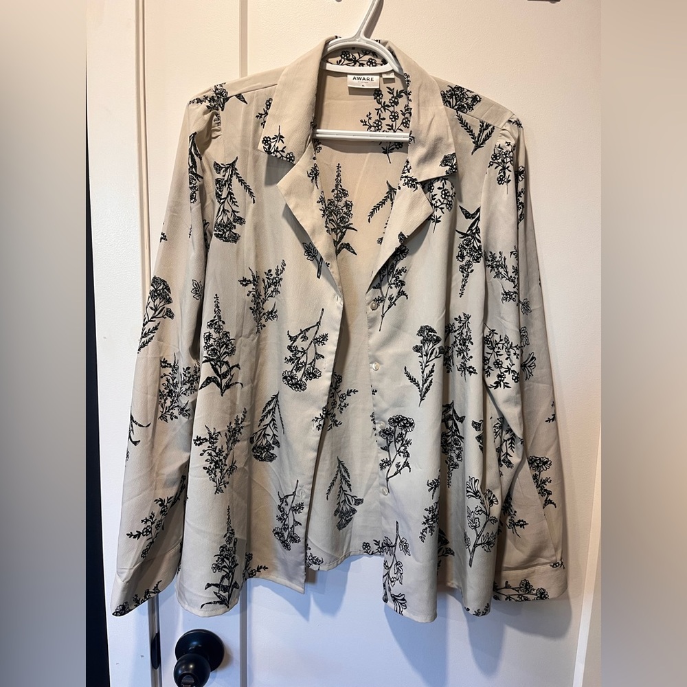 Off White Floral Blouse